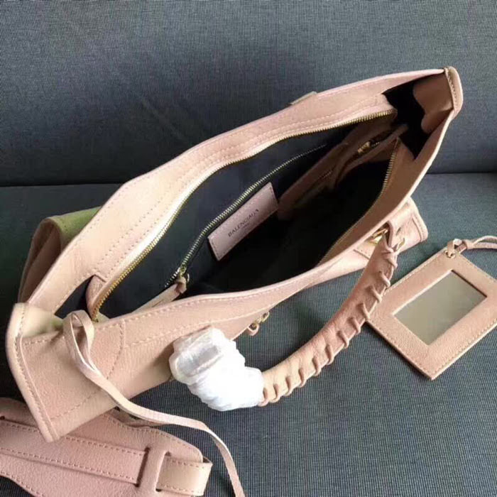 BALENCIAG巴黎世家 機車包 38cm原版山羊皮配金邊  BL1363
